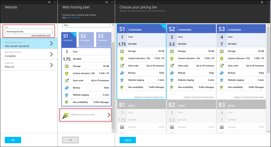 Changing Website Configurations - Microsoft Azure WordPress